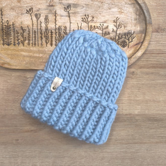 Pletená chunky čiapka Duck Egg Blue Pletená chunky čiapka Duck Egg Blue