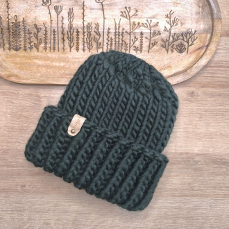 Pletená chunky čiapka Heritage Green Pletená chunky čiapka Heritage Green