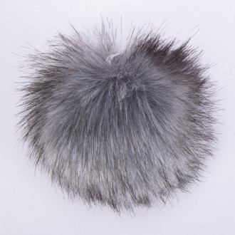 Brmbolec na čiapku Furry Pompons -  53, sivý