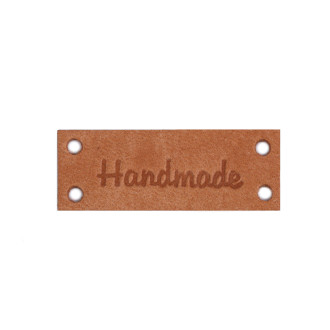Kožená nášivka Handmade 16 x 44 mm prírodná stredne hnedá Kožená nášivka Handmade 16 x 44 mm prírodná stredne hnedá