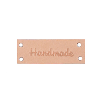 Kožená nášivka Handmade 16 x 44 mm prírodná svetlá Kožená nášivka Handmade 16 x 44 mm prírodná svetlá
