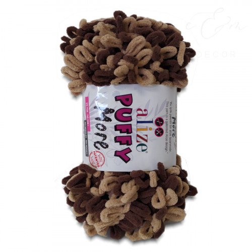 Alize Puffy More béžovo-hnedá Alize Puffy More béžovo-hnedá
