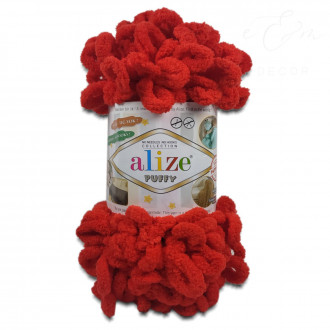 Alize Puffy 56 červená Alize Puffy 56 červená