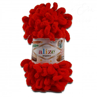 Alize Puffy 767 červená NOVÝ ODTIEŇ Alize Puffy 767 červená NOVÝ ODTIEŇ