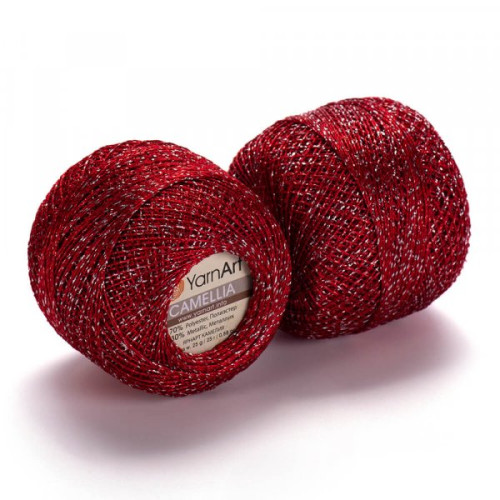 Yarn Art Camellia 416 červeno strieborná Yarn Art Camellia 416 červeno strieborná