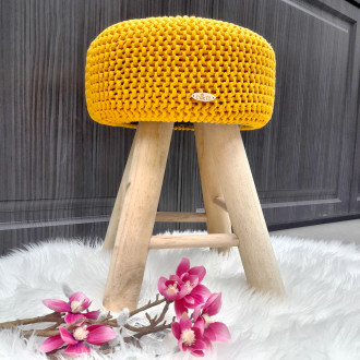 Taburetka stolček - žltá