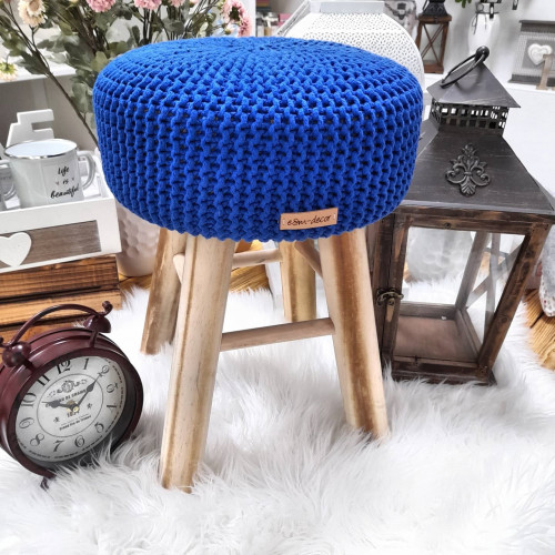 Taburetka stolček - kráľovská modrá