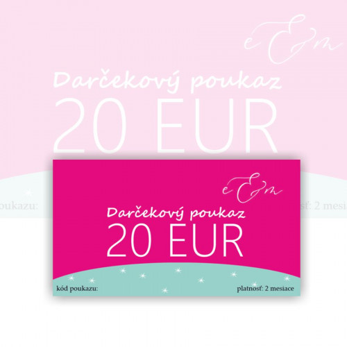 Darčekový poukaz v hodnote 20 EUR